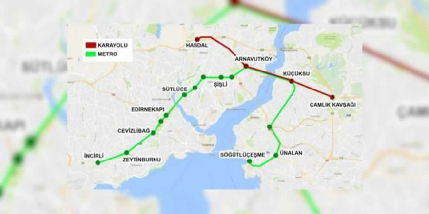 İstanbul'a yapılacak üç katlı tünelin güzergahı belli oldu