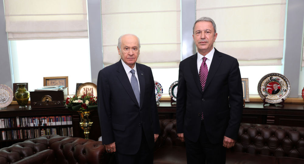 Milli Savunma Bakanı Akar, MHP lideri Bahçeli ile görüştü