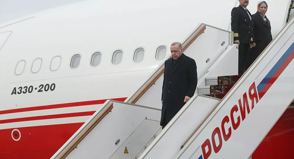 Cumhurbaşkanı Erdoğan Moskova'ya ulaştı